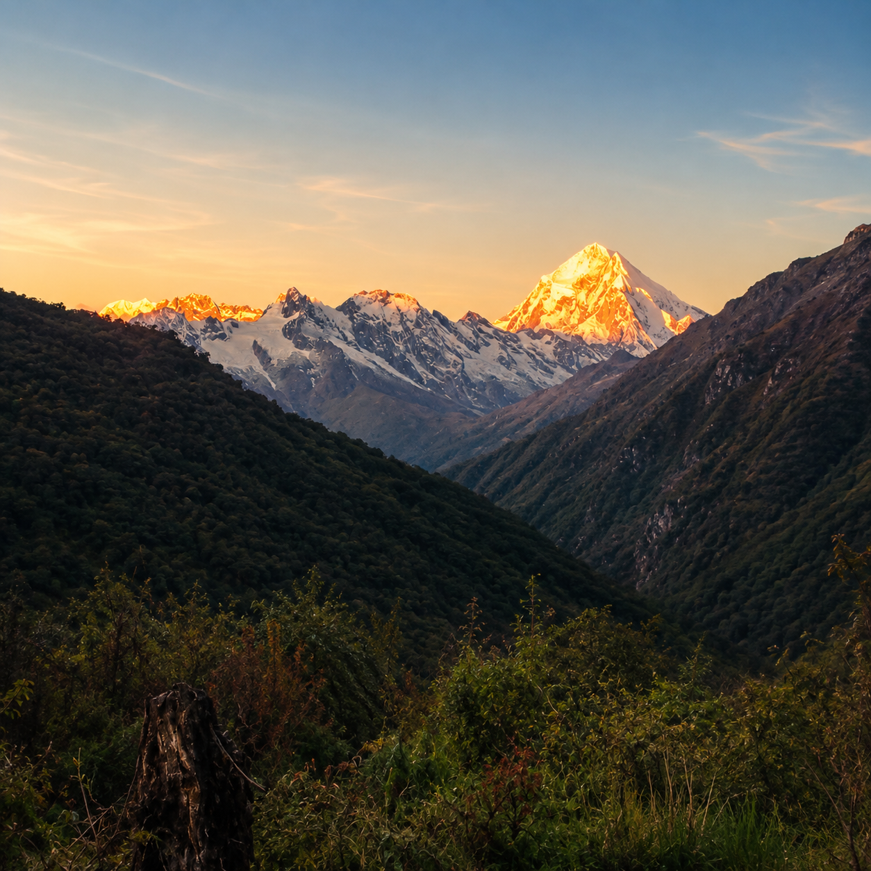 Paisaje de montaña Salkantay